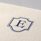 Deckle Edge Monogrammed Note Card and Envelope