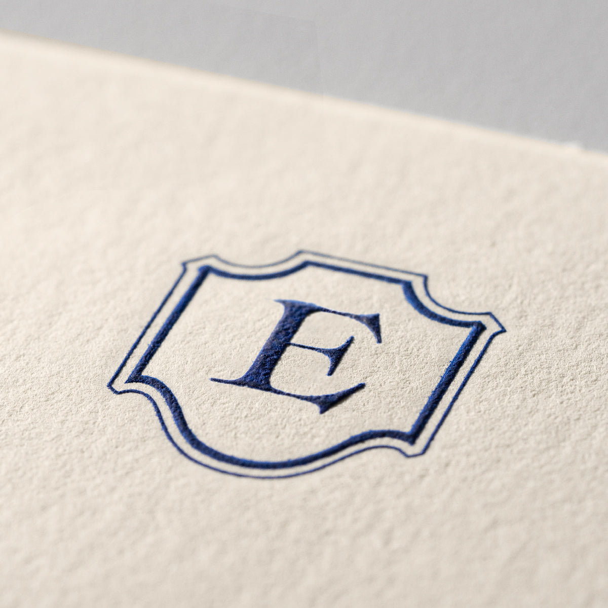 Deckle Edge Monogrammed Note Card and Envelope