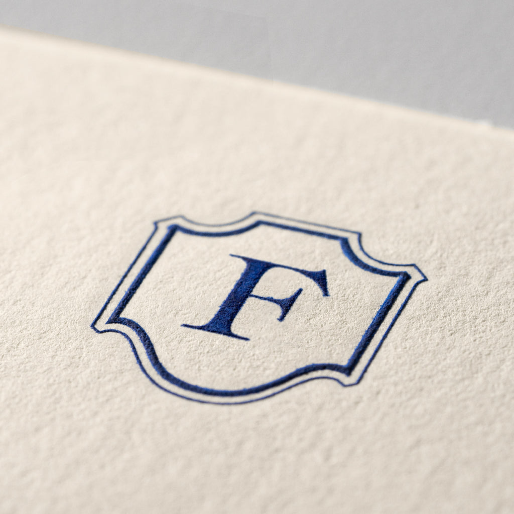 Deckle Edge Monogrammed Note Card and Envelope