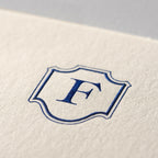 Deckle Edge Monogrammed Note Card and Envelope