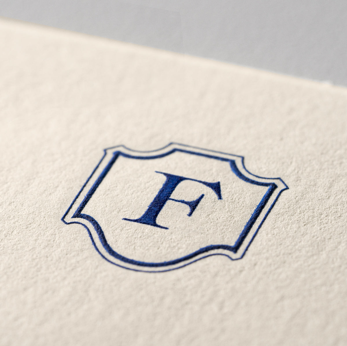 Deckle Edge Monogrammed Note Card and Envelope