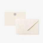 Deckle Edge Monogrammed Note Card and Envelope