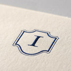 Deckle Edge Monogrammed Note Card and Envelope