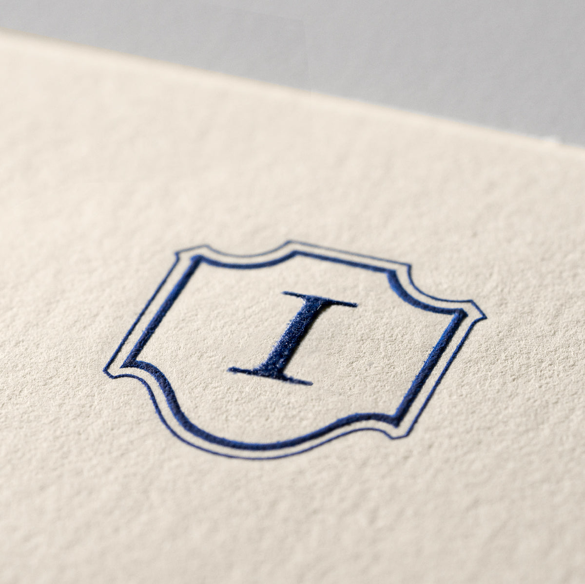 Deckle Edge Monogrammed Note Card and Envelope