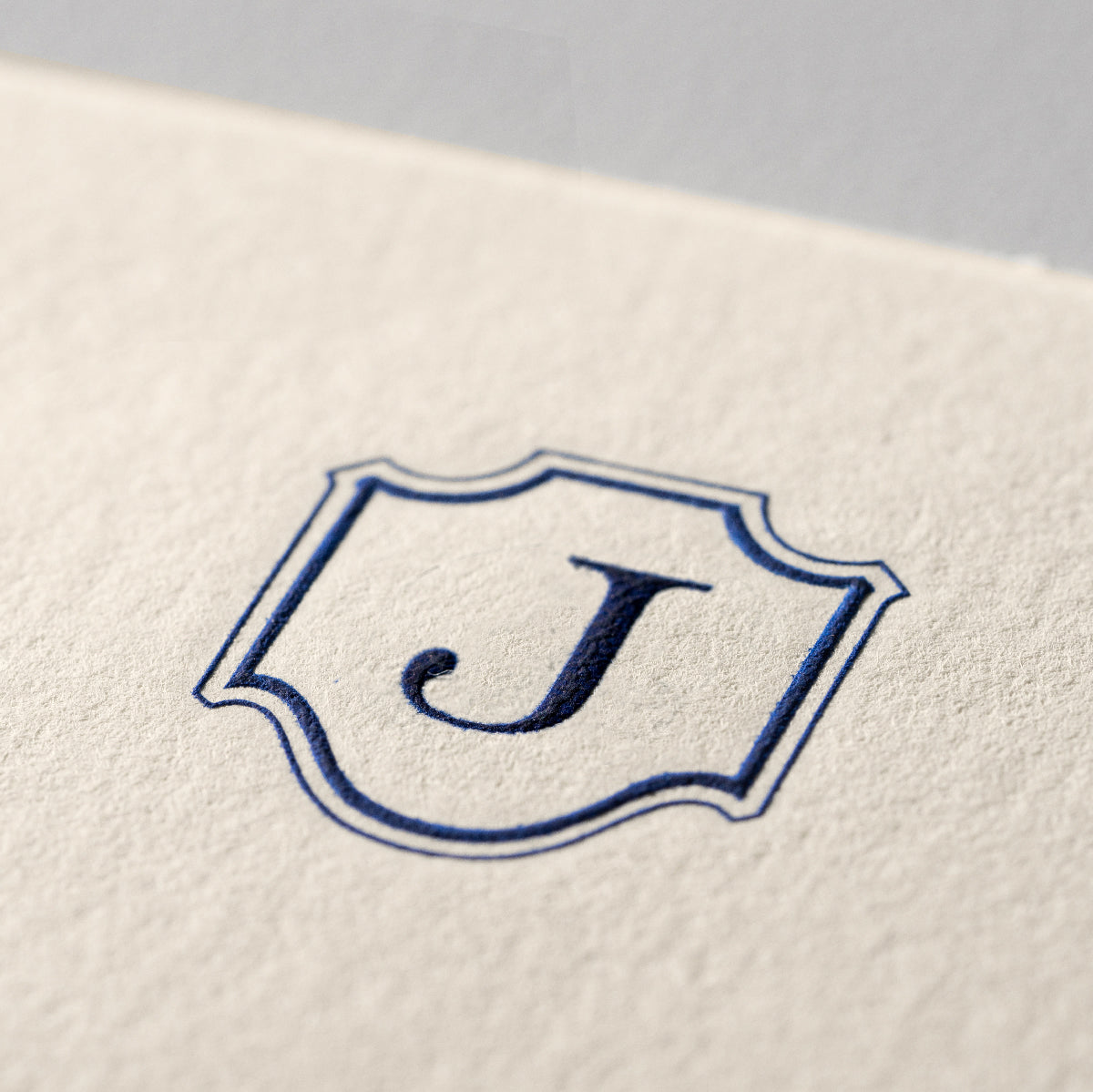 Deckle Edge Monogrammed Note Card and Envelope
