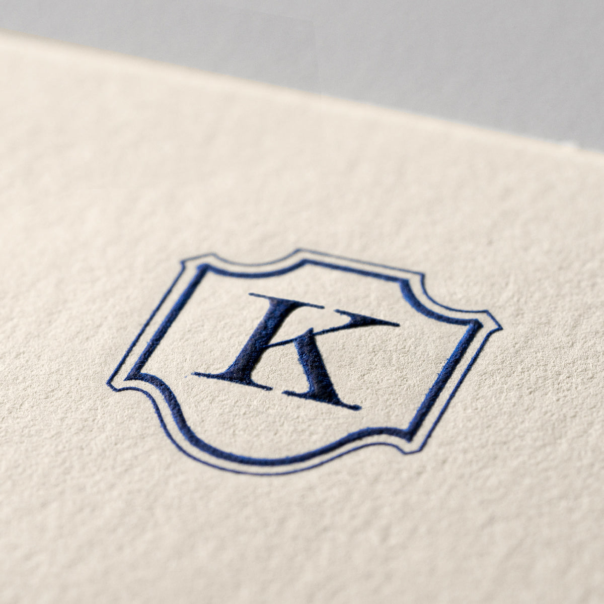 Deckle Edge Monogrammed Note Card and Envelope