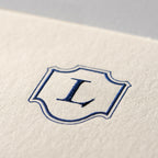 Deckle Edge Monogrammed Note Card and Envelope