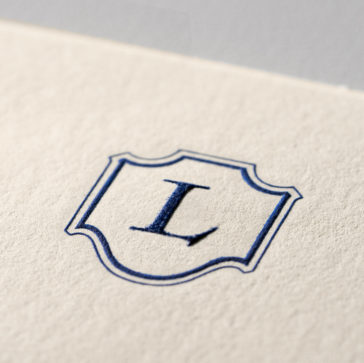 Deckle Edge Monogrammed Note Card and Envelope