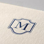 Deckle Edge Monogrammed Note Card and Envelope