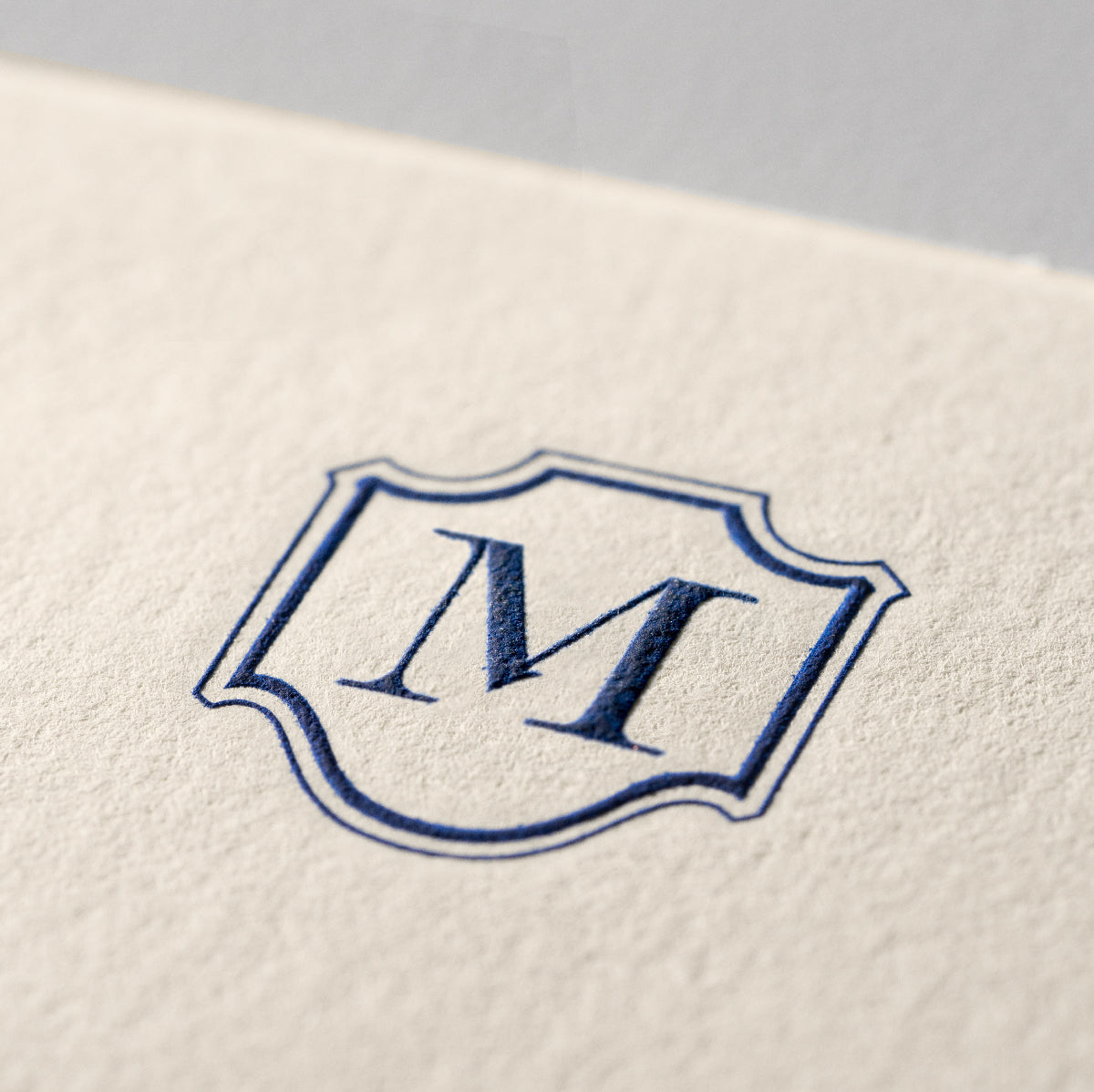 Deckle Edge Monogrammed Note Card and Envelope