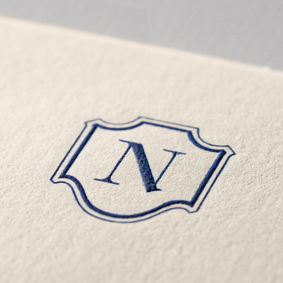 Deckle Edge Monogrammed Note Card and Envelope