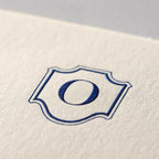 Deckle Edge Monogrammed Note Card and Envelope