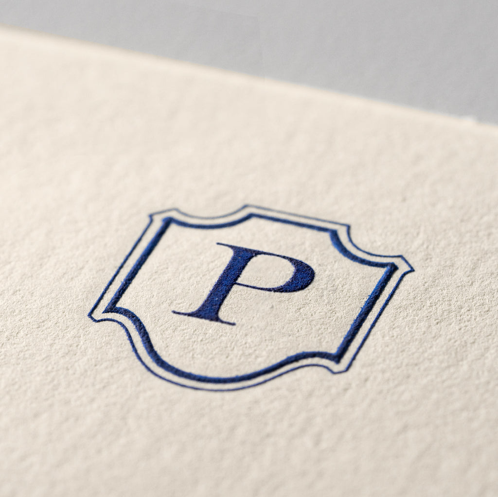 Deckle Edge Monogrammed Note Card and Envelope