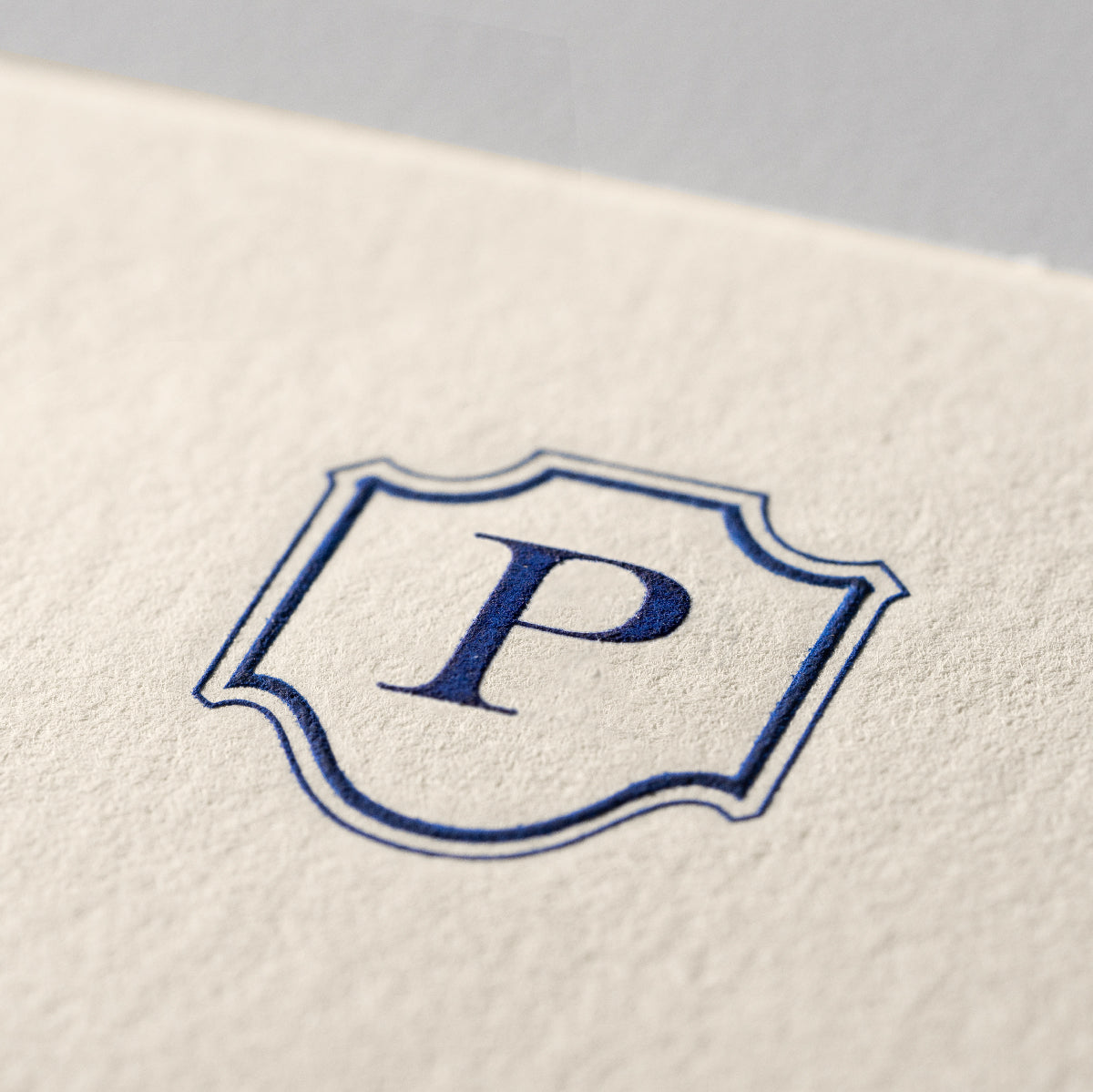 Deckle Edge Monogrammed Note Card and Envelope