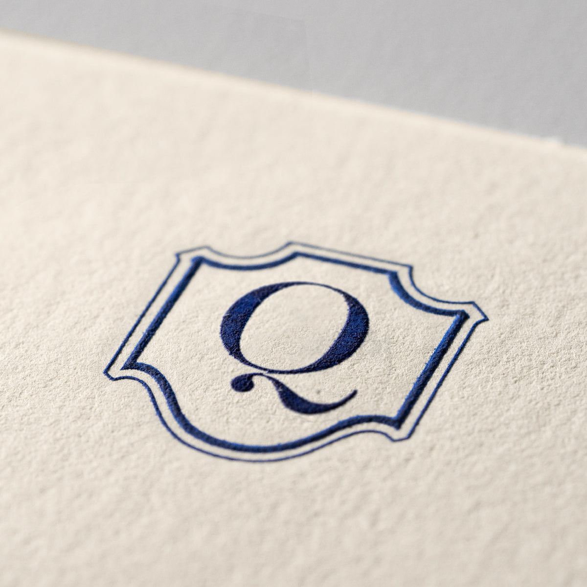 Deckle Edge Monogrammed Note Card and Envelope
