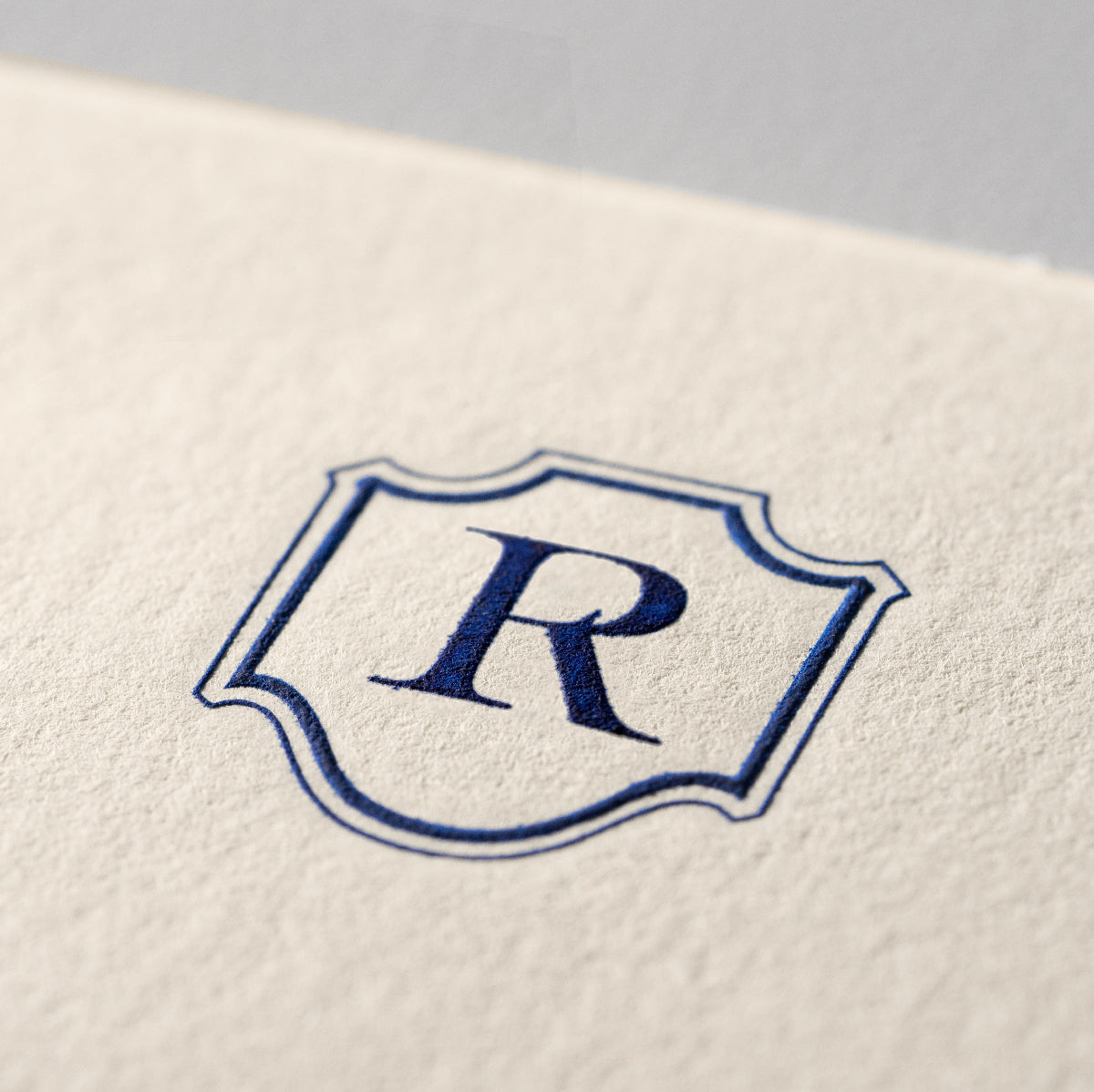Deckle Edge Monogrammed Note Card and Envelope