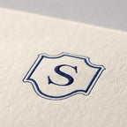 Deckle Edge Monogrammed Note Card and Envelope
