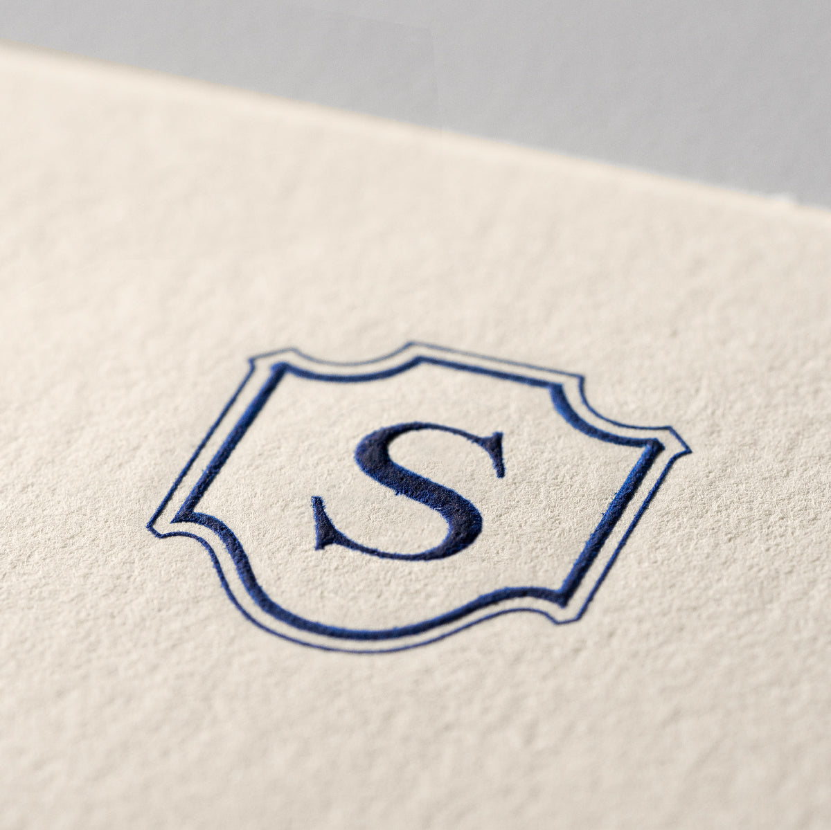 Deckle Edge Monogrammed Note Card and Envelope