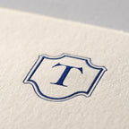 Deckle Edge Monogrammed Note Card and Envelope