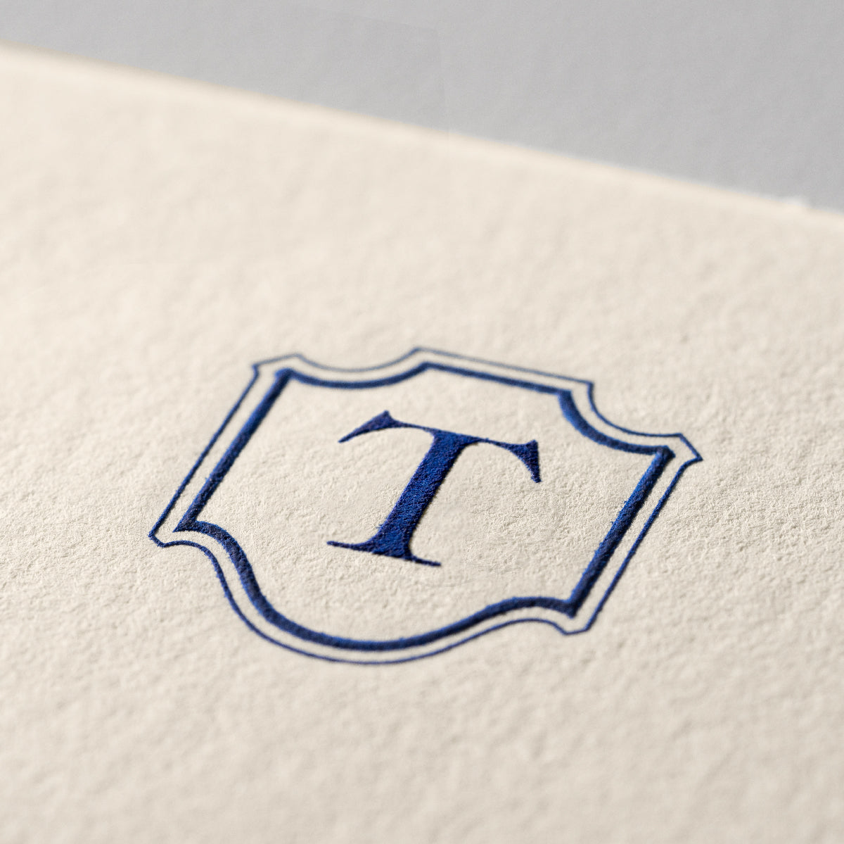 Deckle Edge Monogrammed Note Card and Envelope