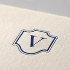 Deckle Edge Monogrammed Note Card and Envelope