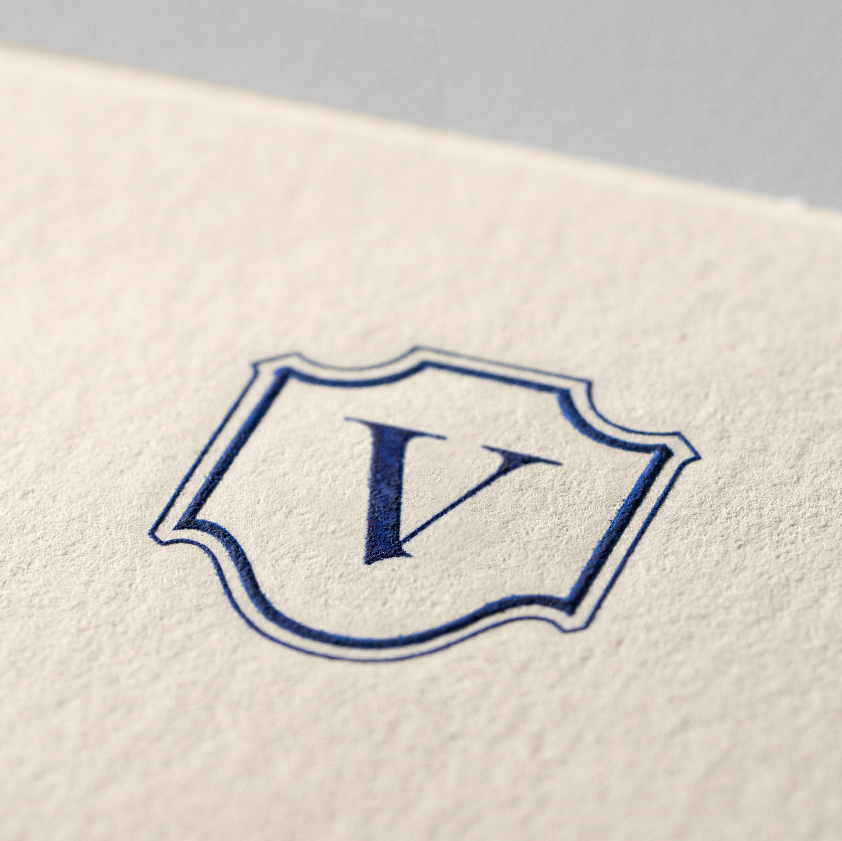 Deckle Edge Monogrammed Note Card and Envelope