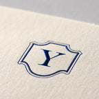 Deckle Edge Monogrammed Note Card and Envelope