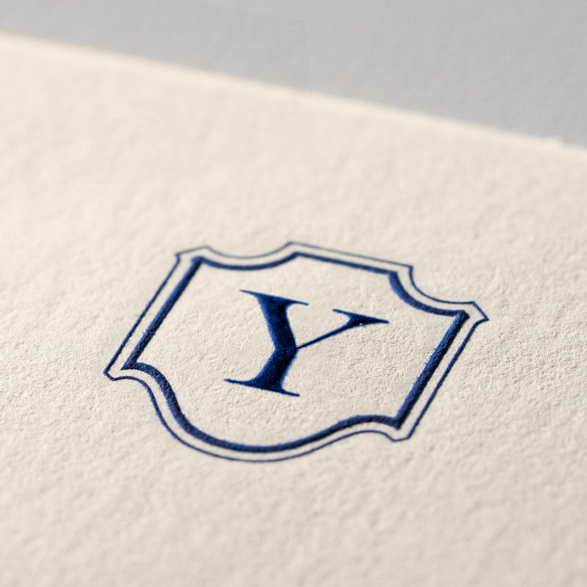 Deckle Edge Monogrammed Note Card and Envelope