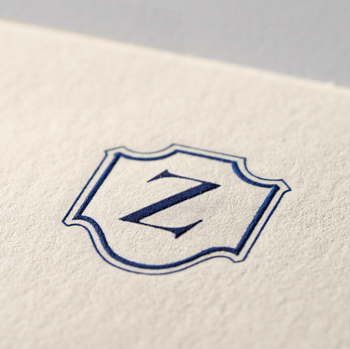 Deckle Edge Monogrammed Note Card and Envelope
