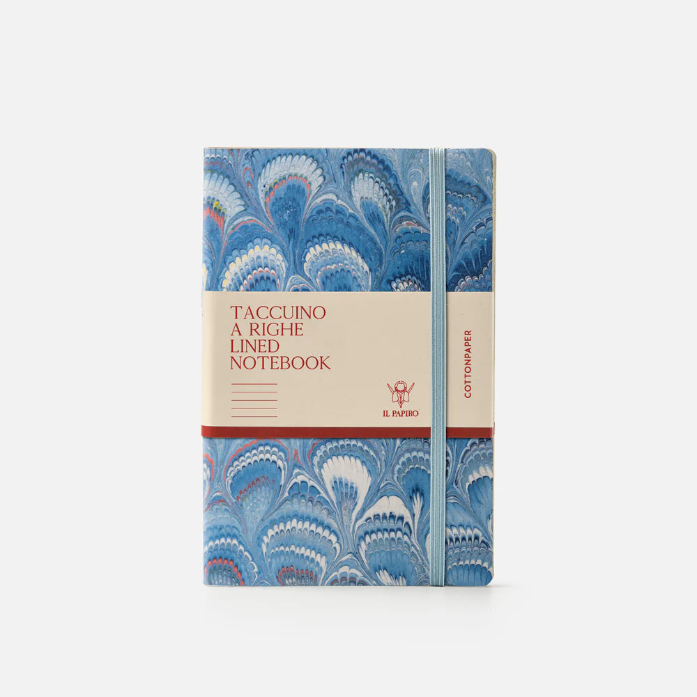 Marbled Paper Journal - Soft Cover - Lined - With Elastic