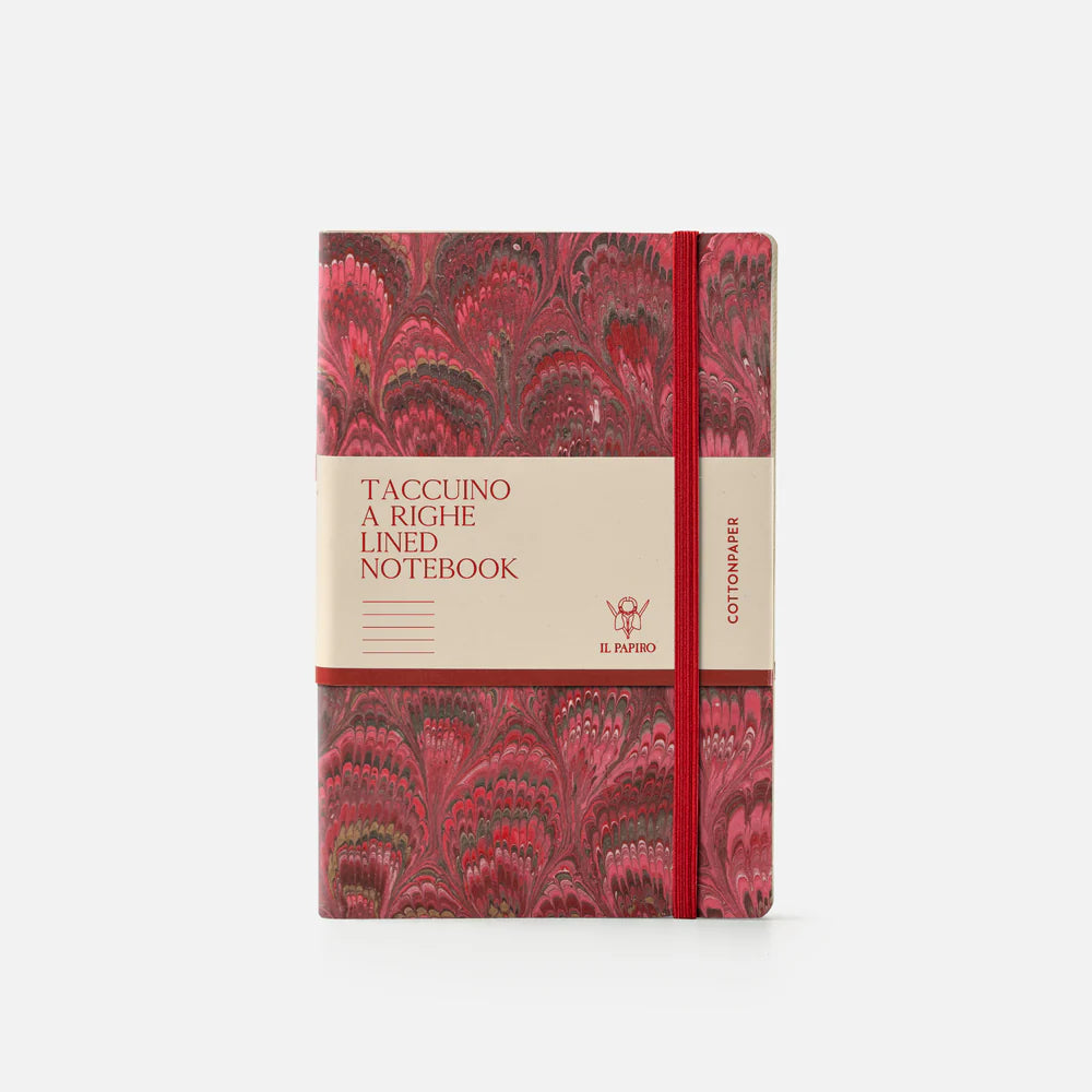 Marbled Paper Journal - Soft Cover - Lined - With Elastic