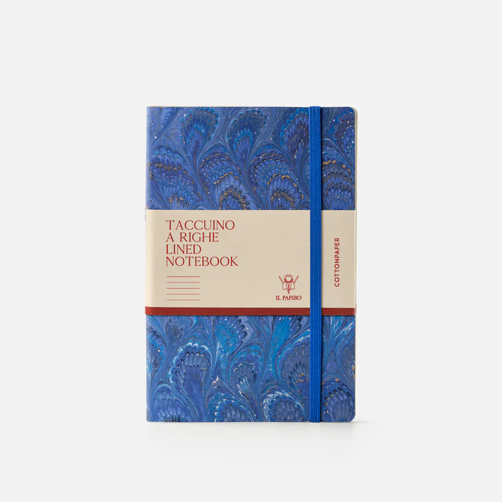Marbled Paper Journal - Soft Cover - Lined - With Elastic
