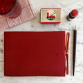 Leather Journal - Soft Cover - Unlined - With Tie - Landscape