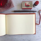 Leather Journal - Soft Cover - Unlined - With Tie - Landscape