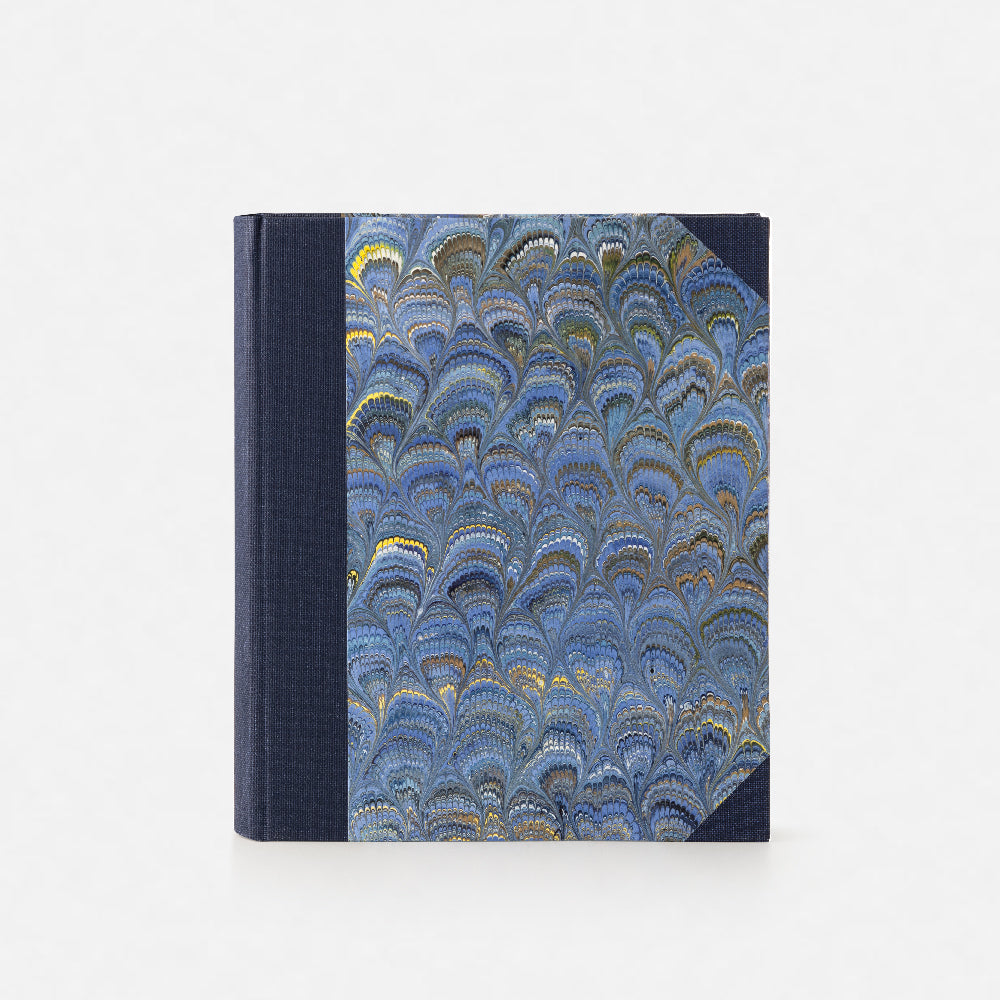 Marbled Paper Album with Canvas Spine