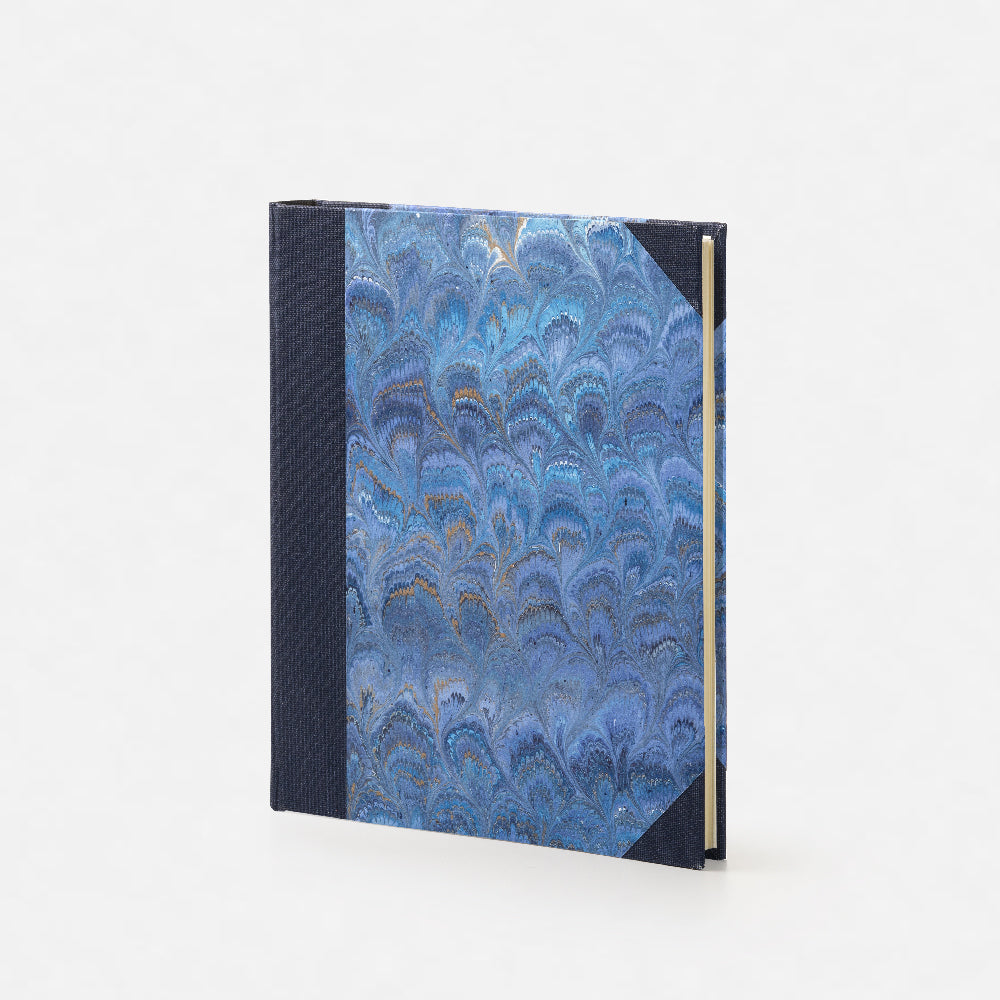 Marbled Paper Album with Canvas Spine