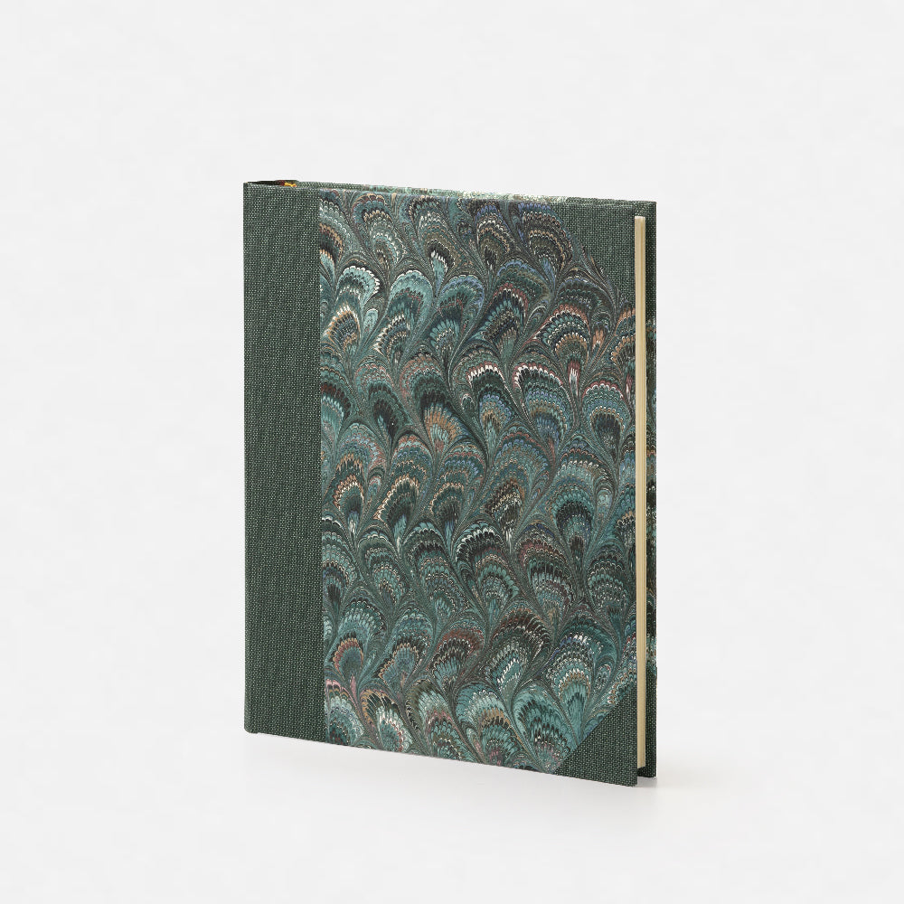 Marbled Paper Album with Canvas Spine