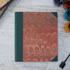 Marbled Paper Album with Canvas Spine