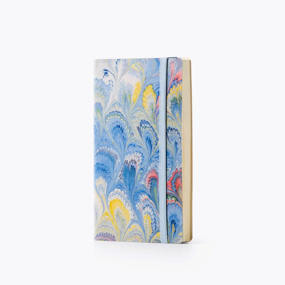 Marbled Paper Journal - Soft Cover - Lined - With Elastic