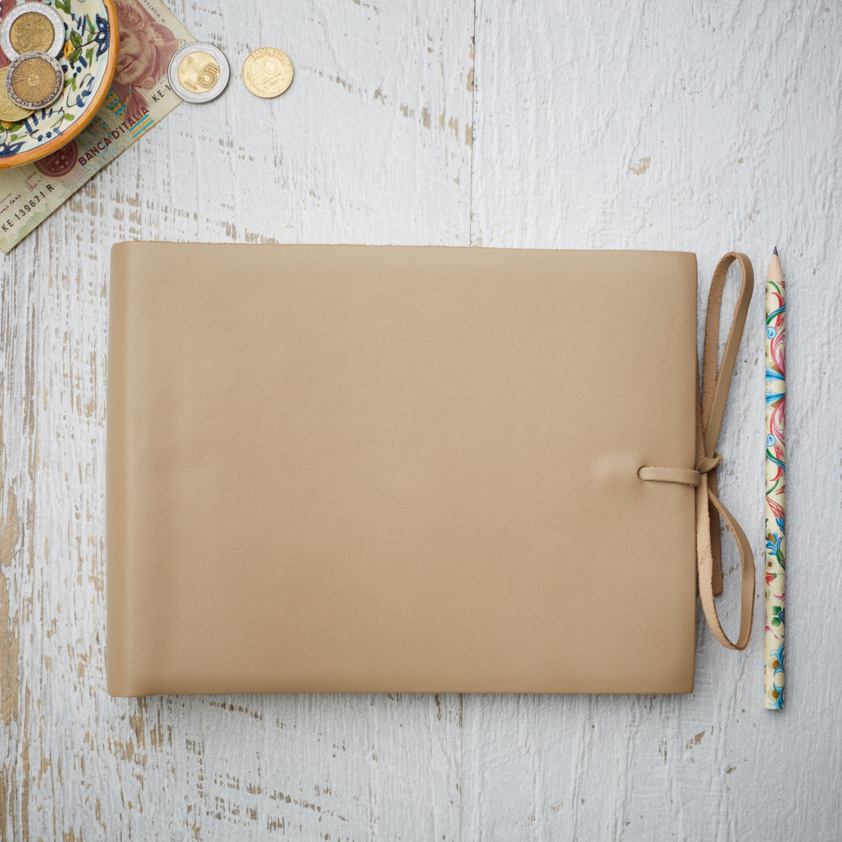 Soft Leather Album with Tie