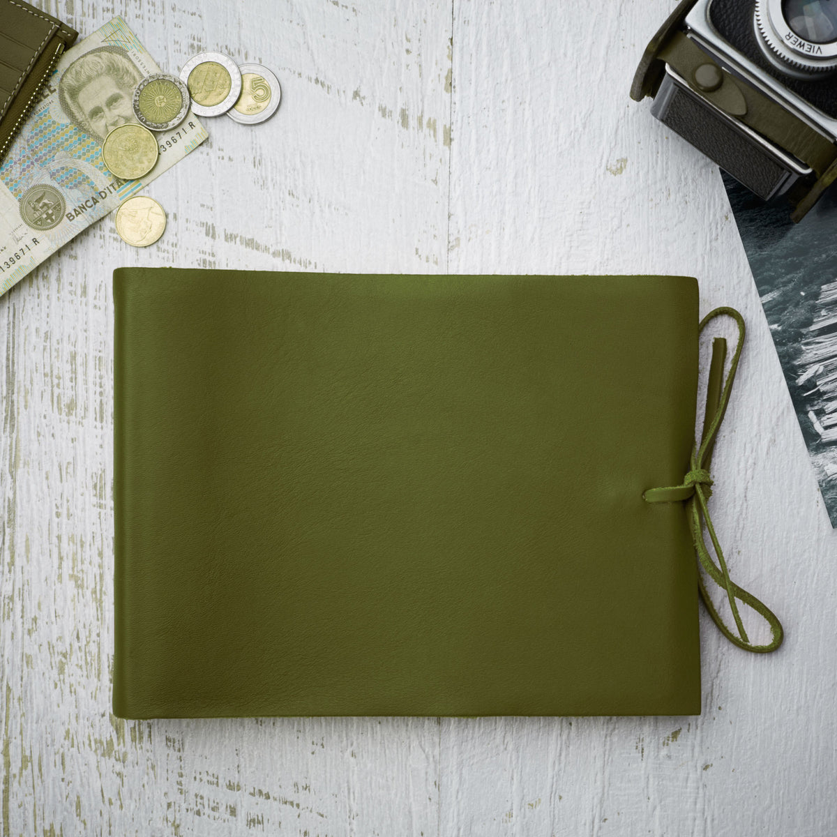 Soft Leather Album with Tie