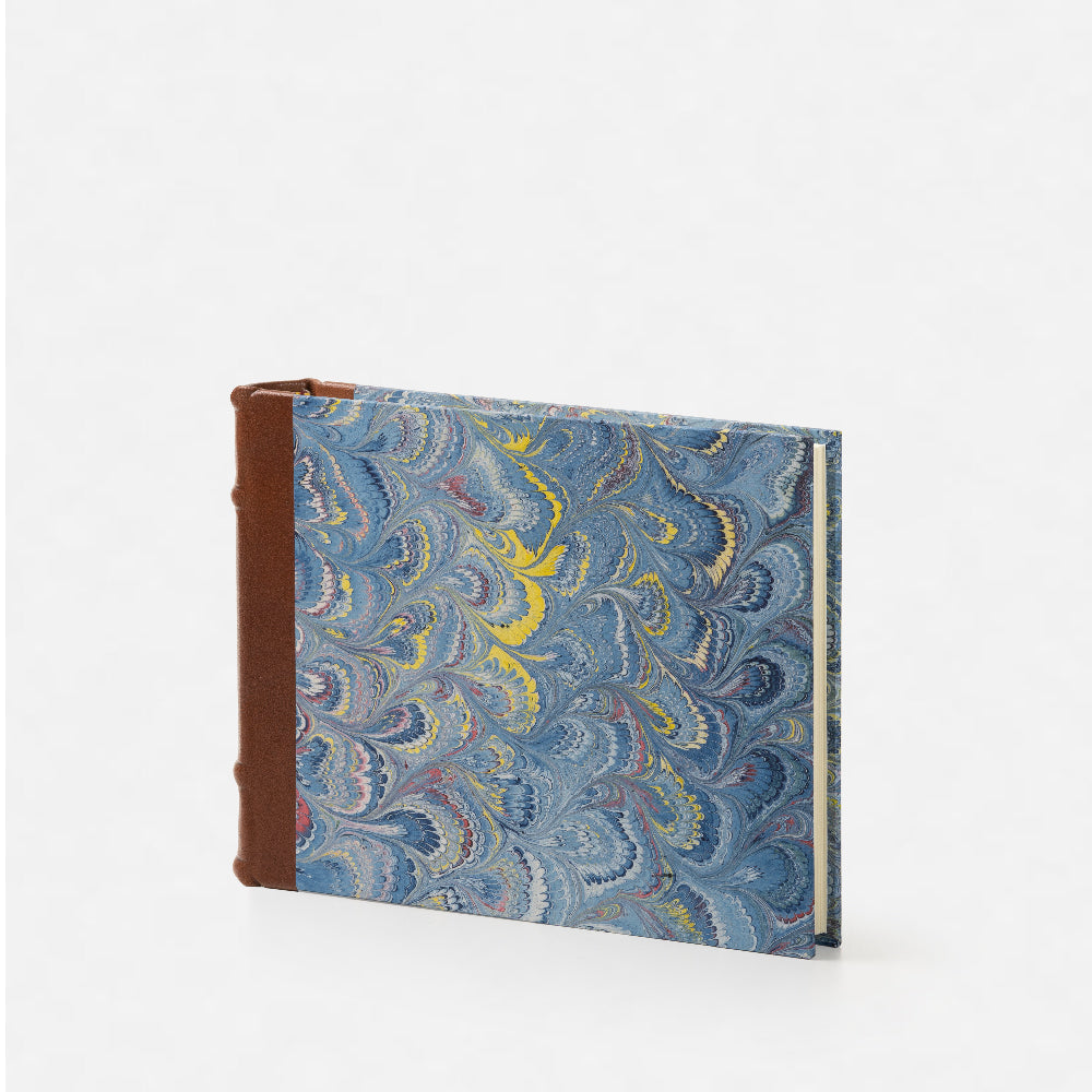 Hand Marbled Album with Leather Spine
