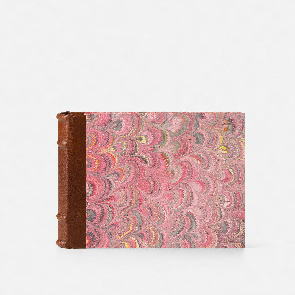 Hand Marbled Album with Leather Spine