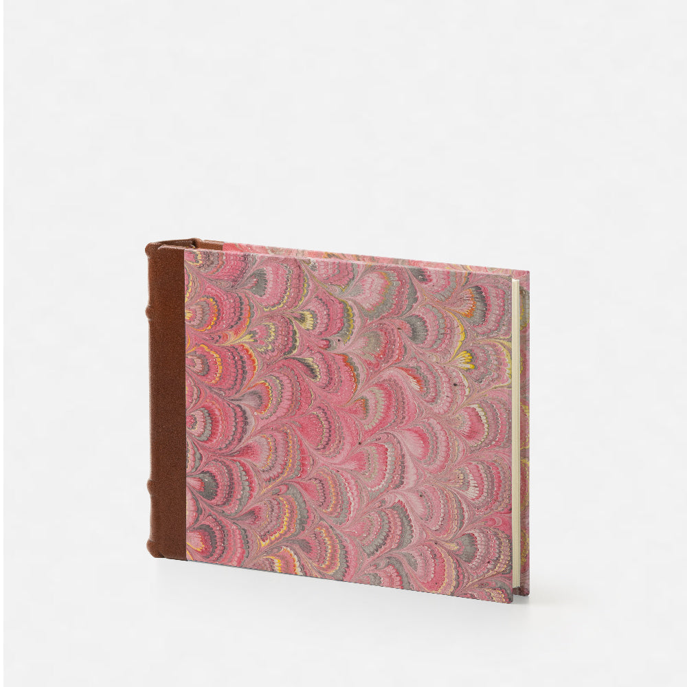 Hand Marbled Album with Leather Spine