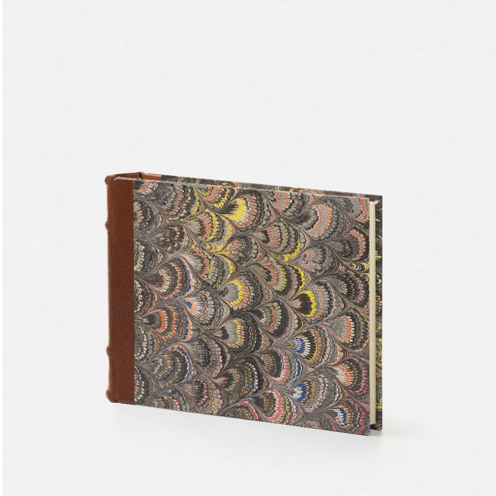 Hand Marbled Album with Leather Spine