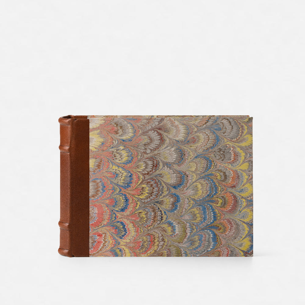 Hand Marbled Album with Leather Spine
