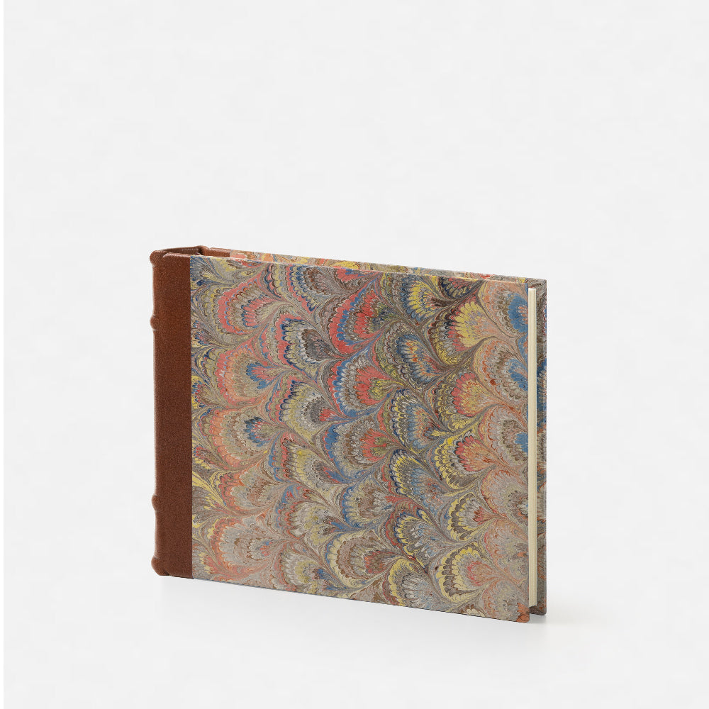 Hand Marbled Album with Leather Spine