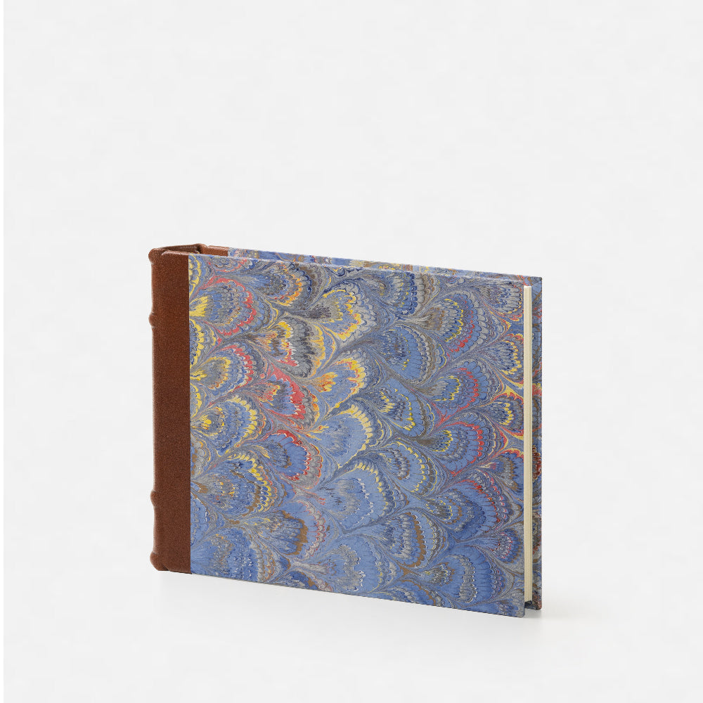 Hand Marbled Album with Leather Spine