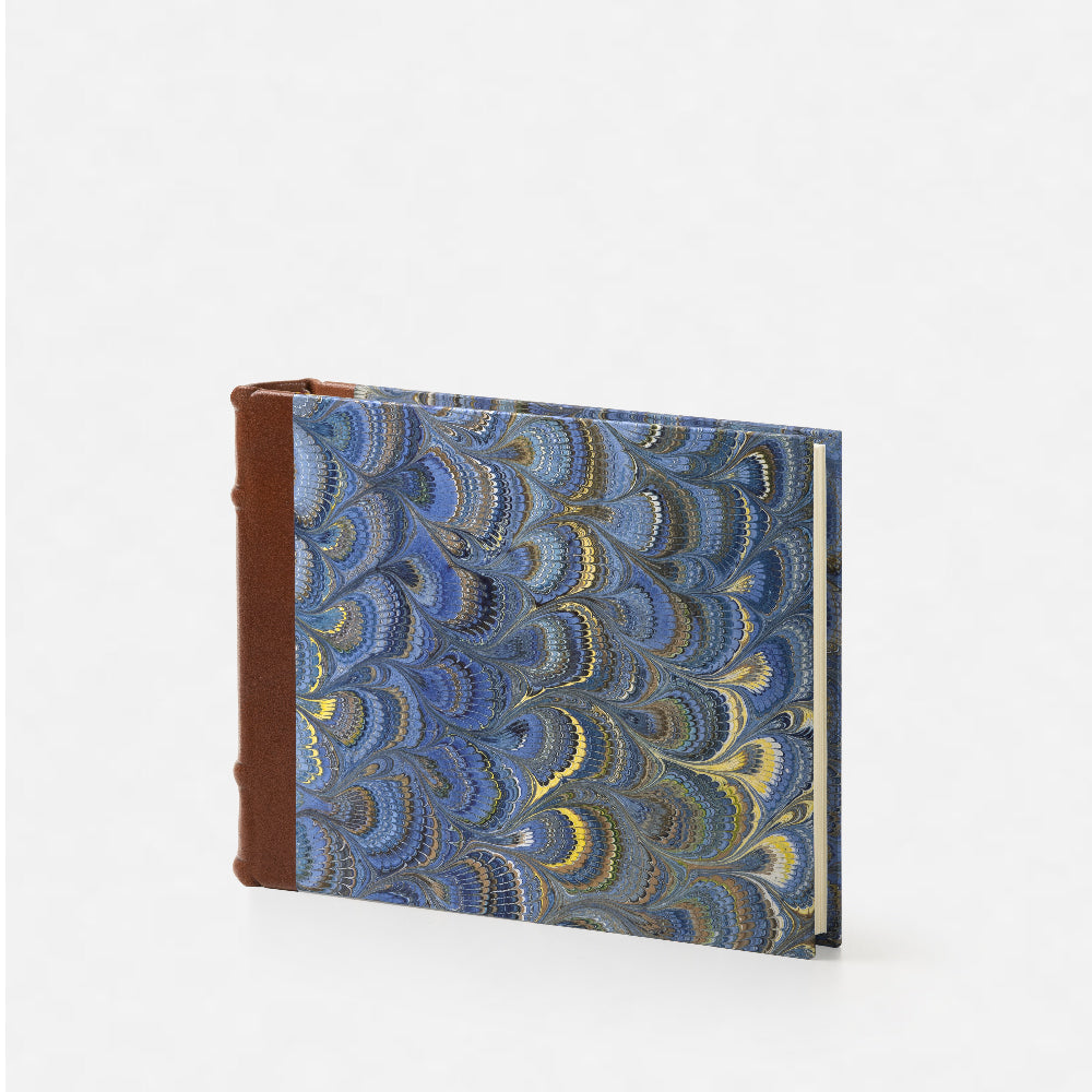 Hand Marbled Album with Leather Spine