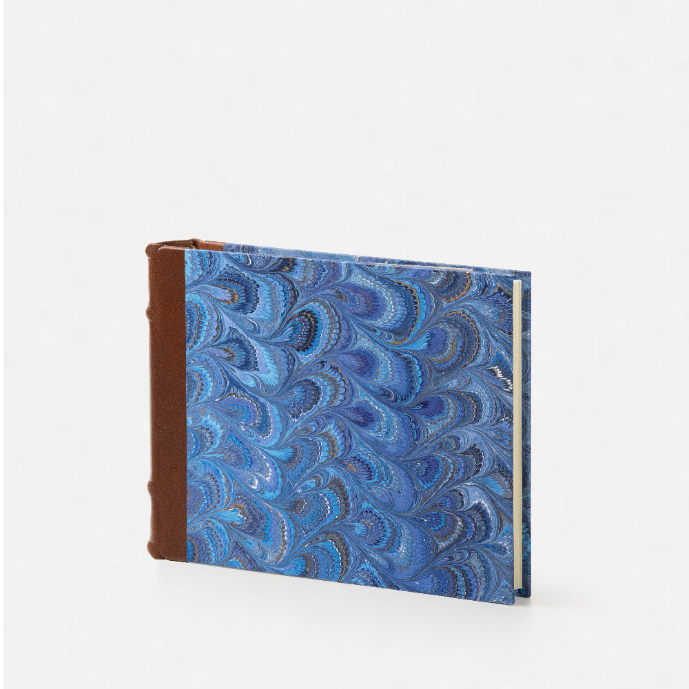 Hand Marbled Album with Leather Spine